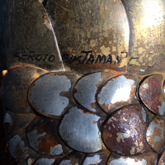 Rare Sergio Bustamante signed brass duck planter - Picture 3 of 8